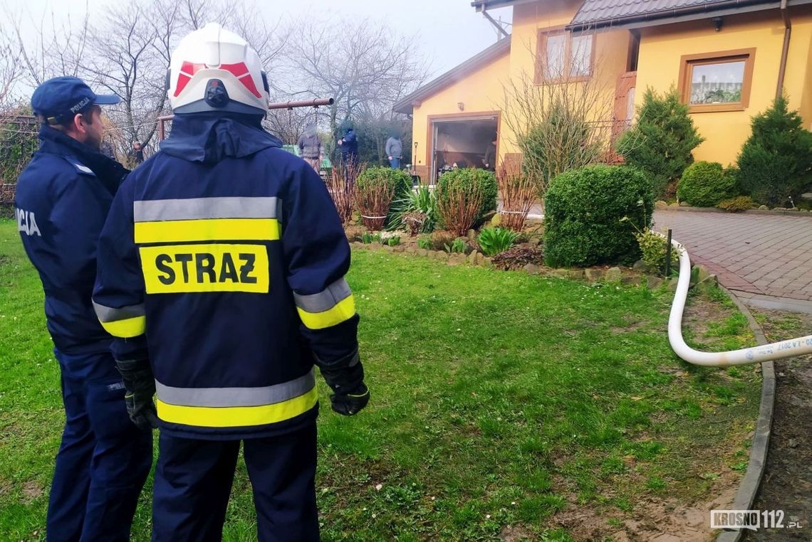 Pożar w jednym z domów w Klimkówce