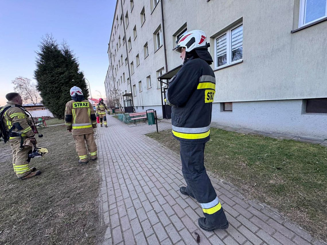 Pożar w jednym z mieszkań przy Krakowskiej Pożar w jednym z mieszkań przy Krakowskiej