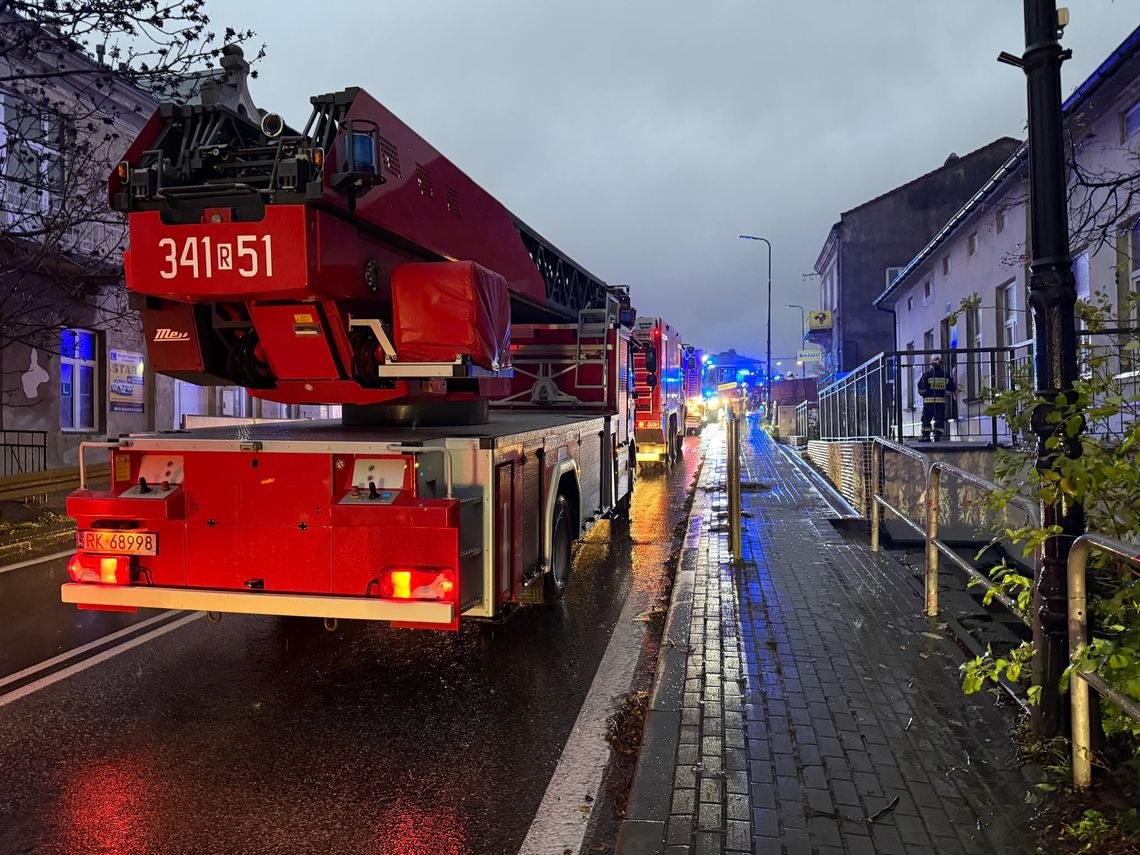 Pożar przy kwiaciarni, przy ul. doktora Bieleckiego w Rymanowie