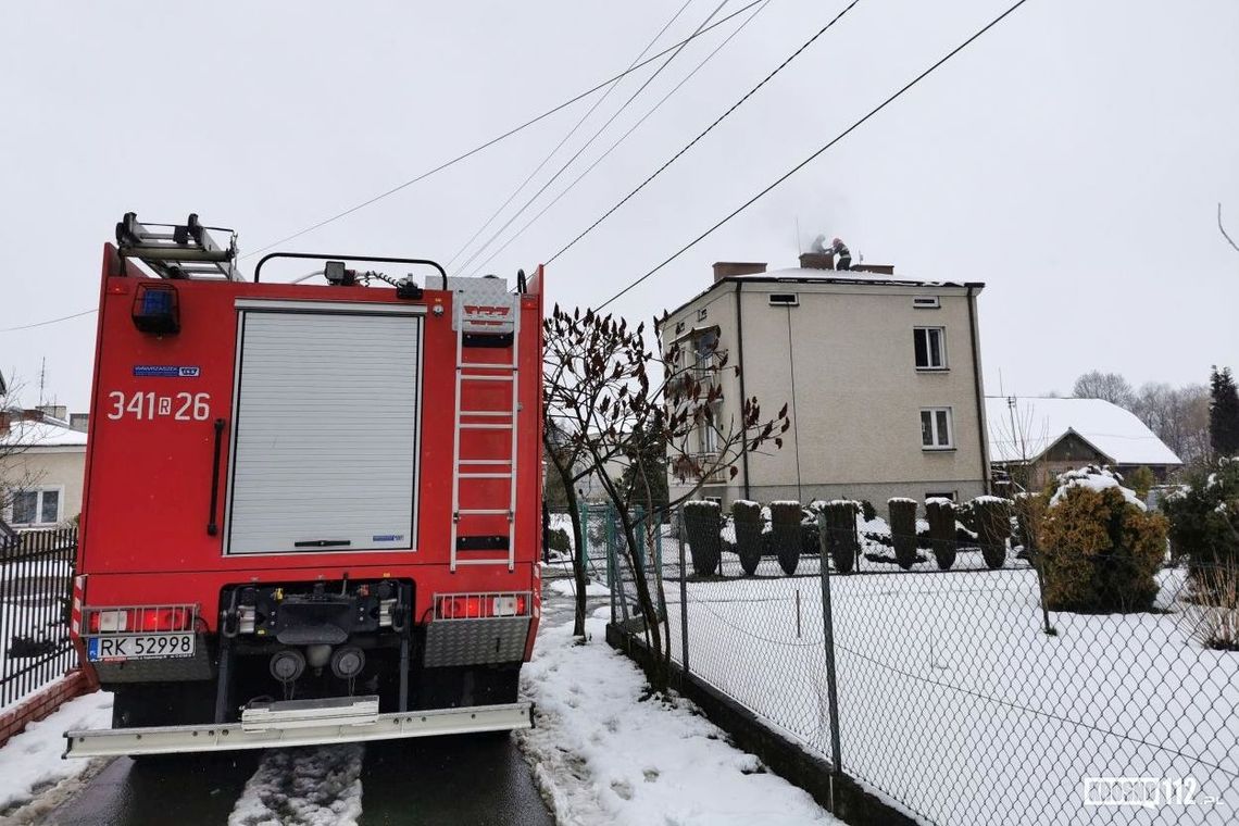 Pożar w murowanym budynku przy Jasnej