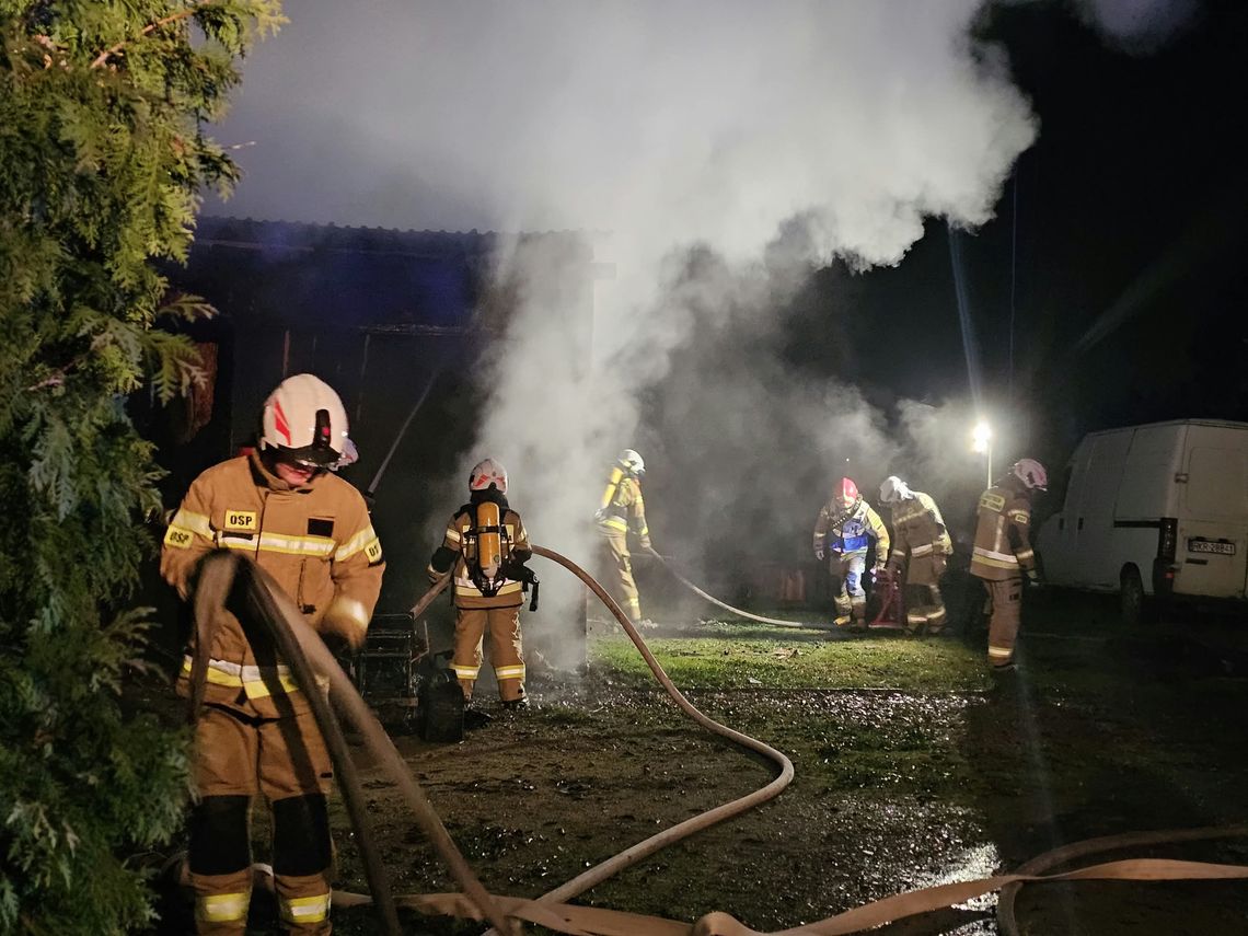 Pożar warsztatu w Iwoniczu Pożar warsztatu w Iwoniczu
