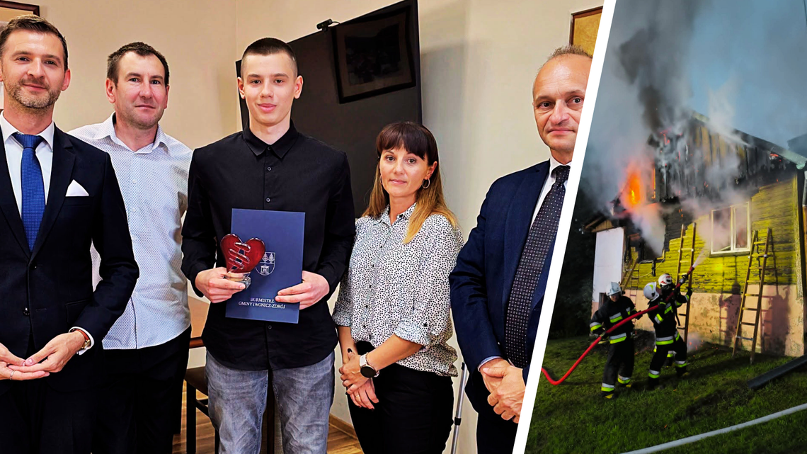 Poznajcie bohatera. 14-letni Kacper uratował mężczyznę z płonącego domu w Lubatowej Poznajcie bohatera. 14-letni Kacper uratował mężczyznę z płonącego domu w Lubatowej