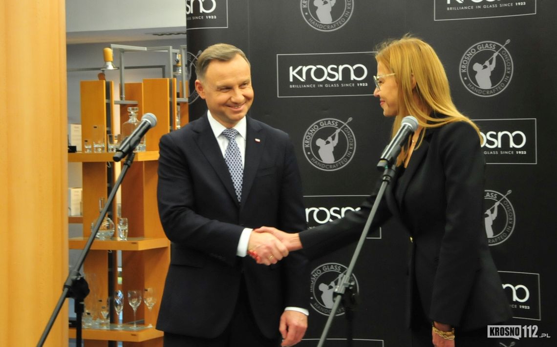 Prezydent Andrzej Duda odwiedził Krosno Glass. Huta potrzebuje wsparcia