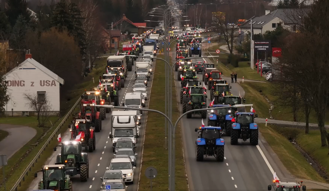 Protest rolników w Krośnie i powiecie krośnieńskim [ZDJĘCIA]