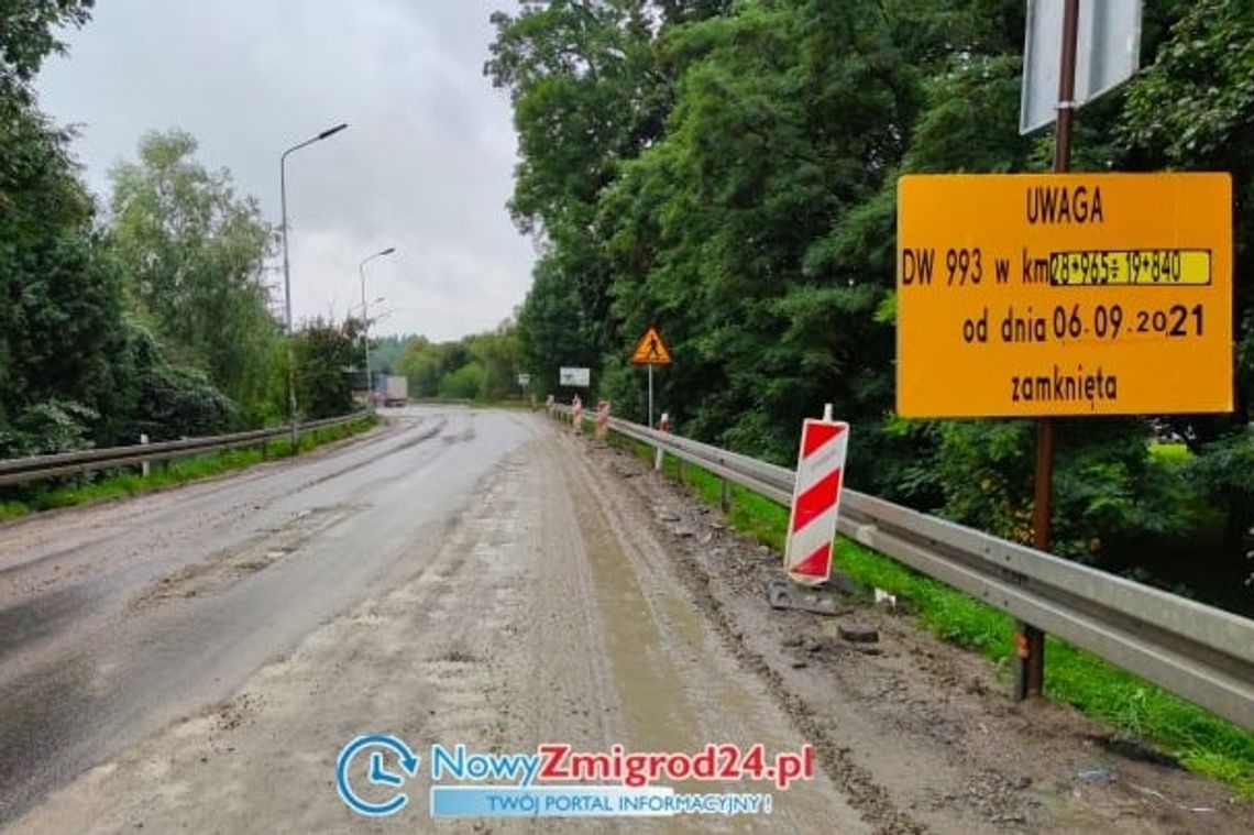 ? Przedłuża się zamknięcie DW993 na odcinku Pielgrzymka - Nowy Żmigród