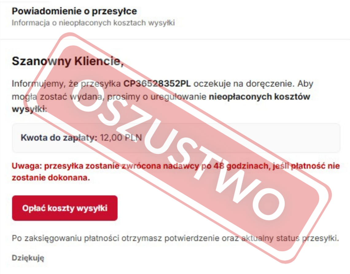 Przestępcy podszywają się pod Pocztę Polską. Nie daj się oszukać