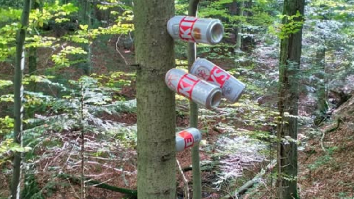 Przychodzą do lasu i zostawiają po sobie "pamiątki". Rośnie góra odpadów