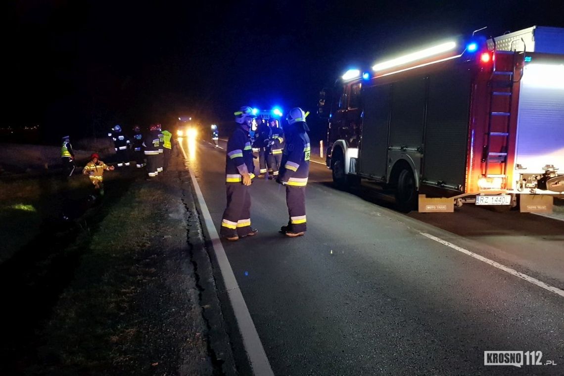 PUSTYNY: Kierowca skutera ranny, prawdopodobnie po "bliskim" spotkaniu z ciężarówką
