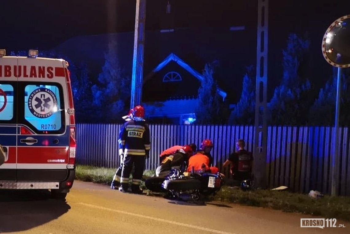 Ranni motocyklista i jego pasażerka. Poważny wypadek na Białobrzeskiej