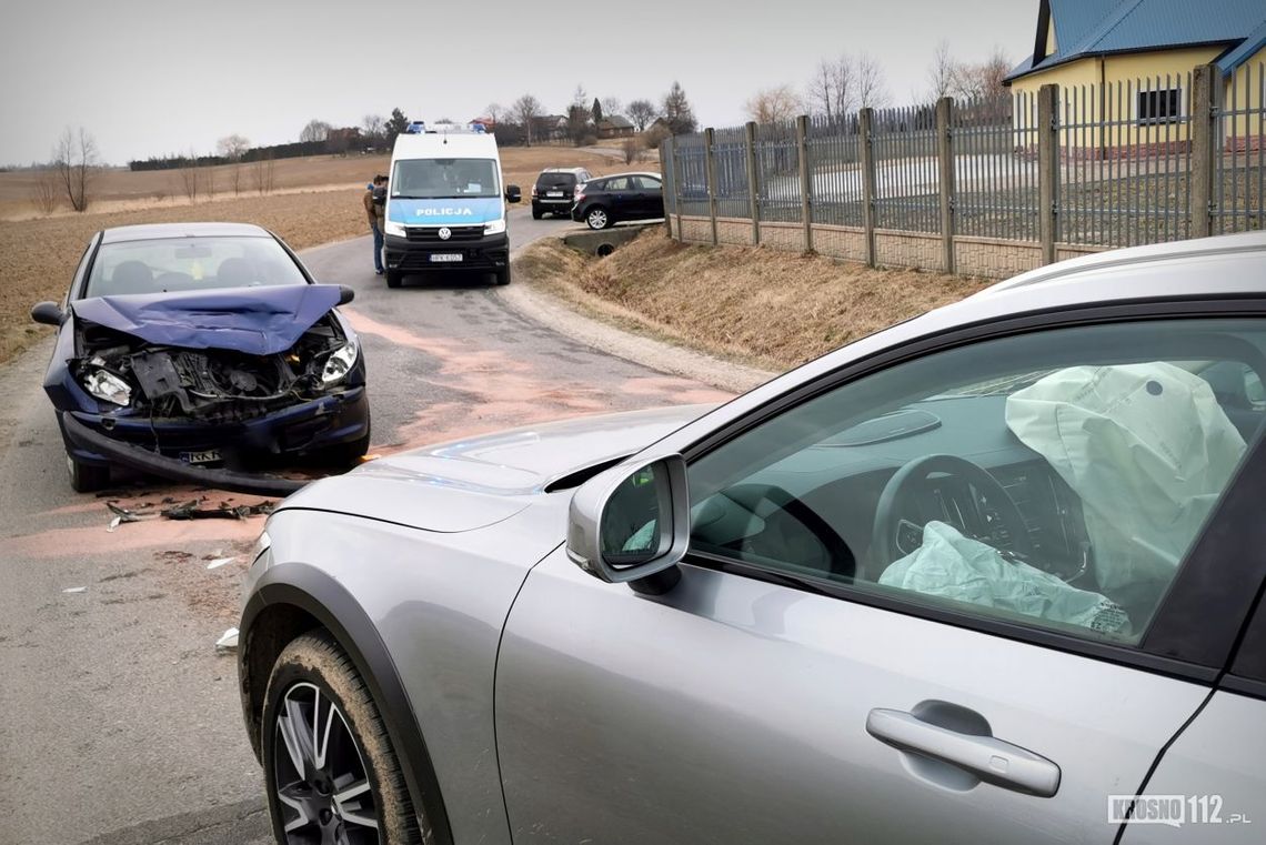 ? Rogi. Czołowe zderzenie na łuku drogi