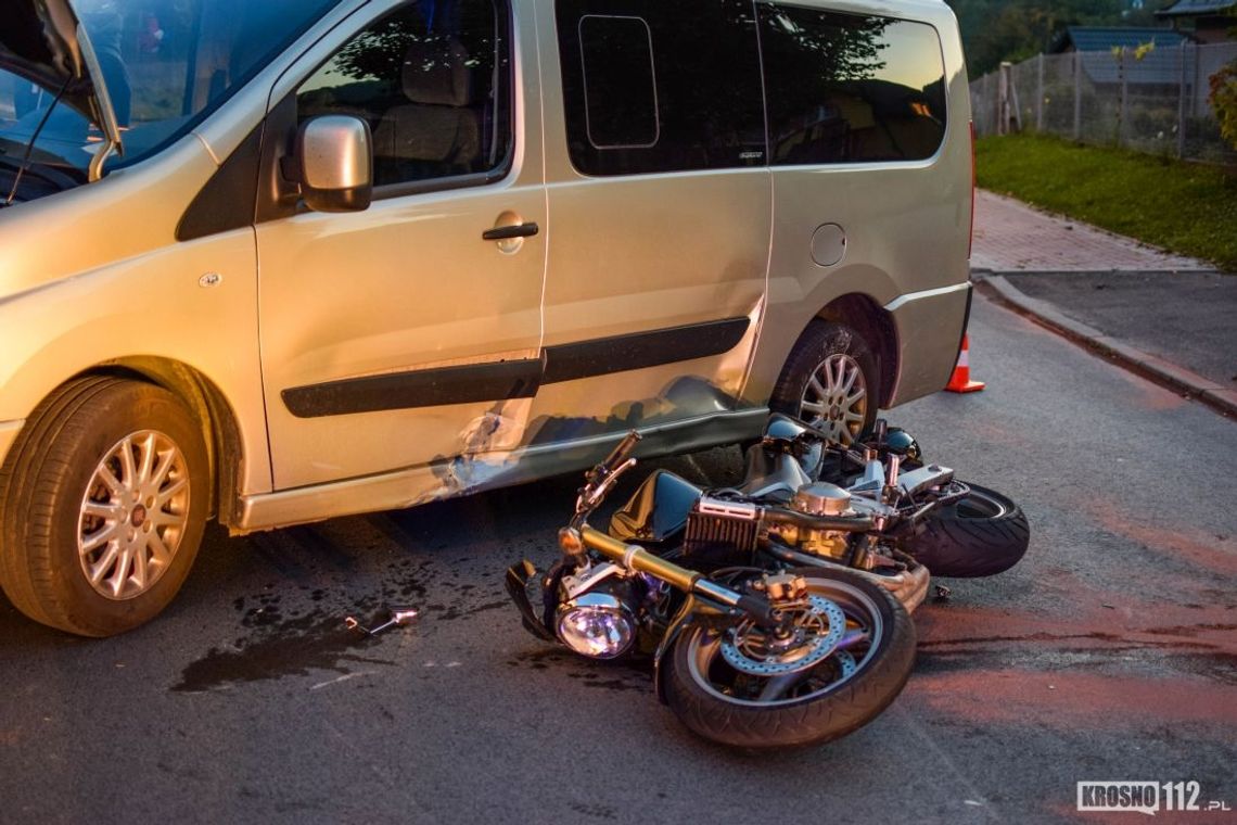 RYMANÓW ZDRÓJ: Motocyklista ranny po zderzeniu z Fiatem