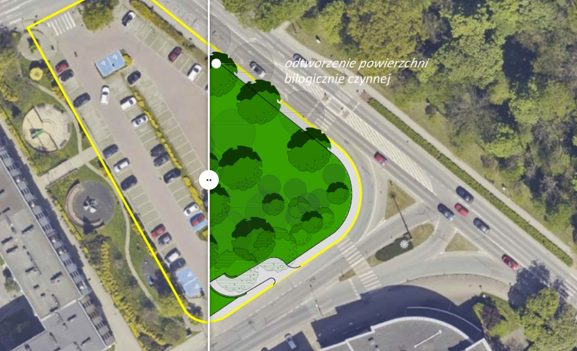 Schrony pod parkingami i zieleń zamiast asfaltu. Są konkretne lokalizacje