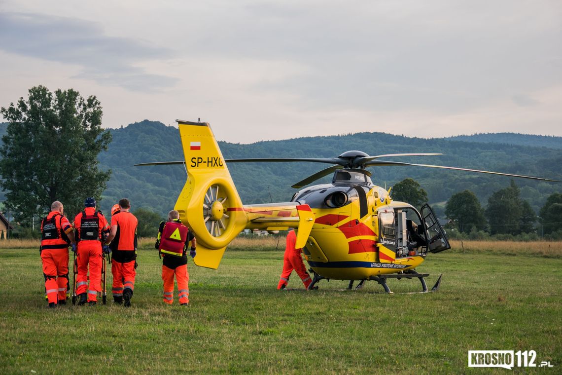 Śmigłowiec "Ratownik 10" częstym gościem na terenie powiatu krośnieńskiego