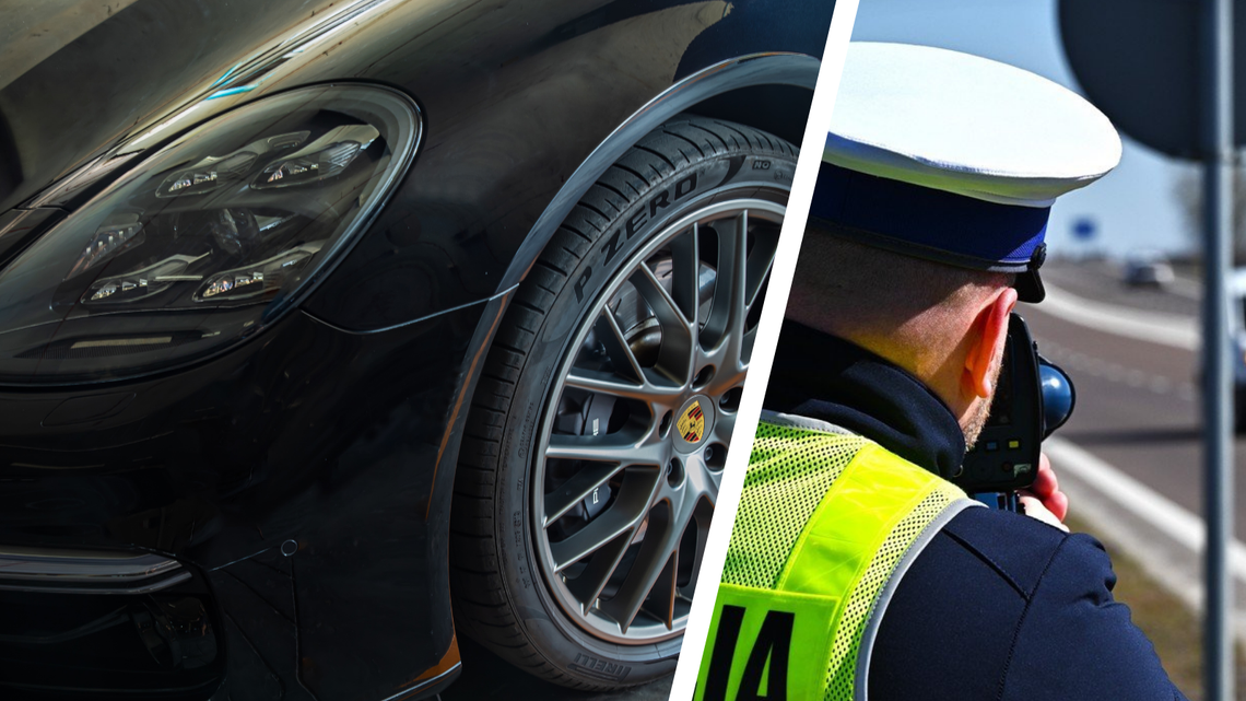 Stracił prawo jazdy za brawurę. 47-latek swoim Porsche pędził przez Pustyny