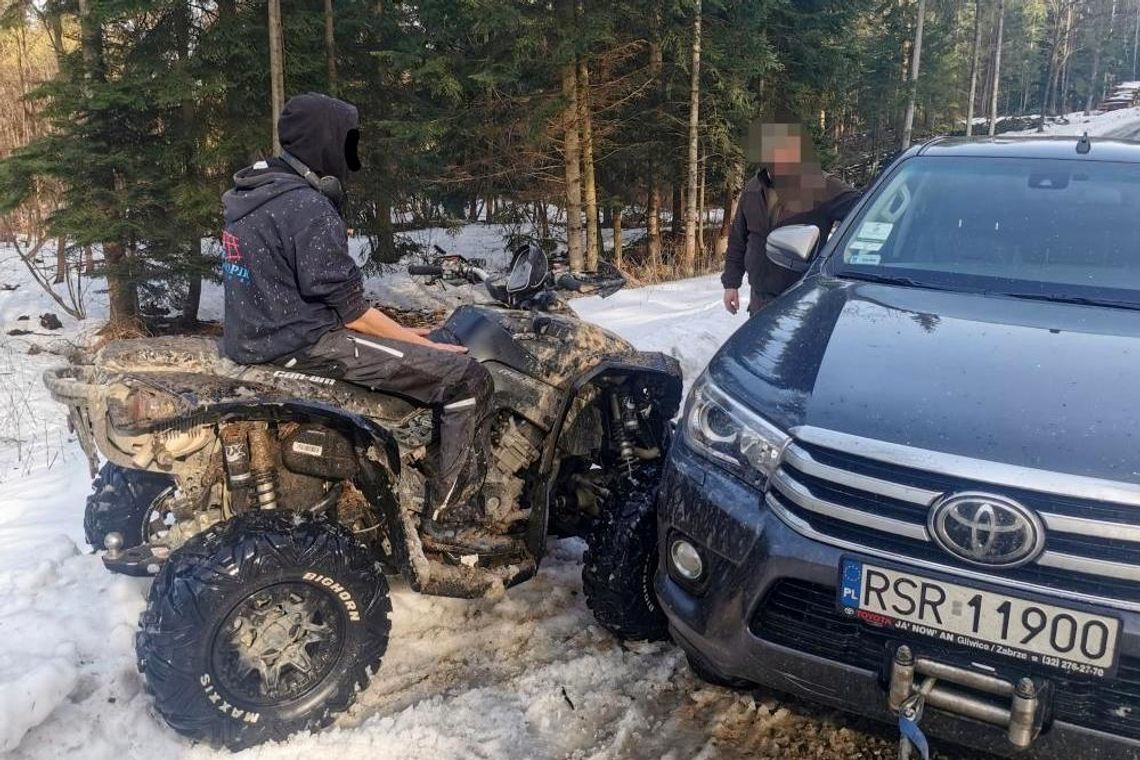 Straż Leśna zatrzymała agresywnego kierowcę quada. Grozi mu kara nawet 3 lat więzienia