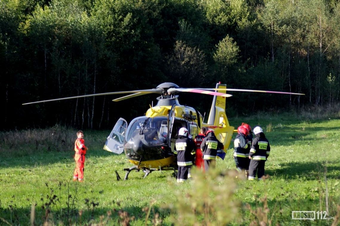 SULISTROWA: Zderzenie samochodów. Helikopter LPR w akcji