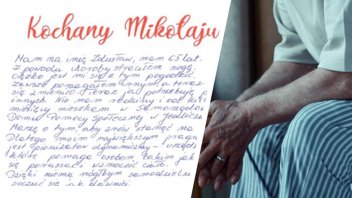 „Święty Mikołaj dla Seniora”: Pan Zdzisław z Jedlicza marzy, by znów stanąć na nogach „Święty Mikołaj dla Seniora”: Pan Zdzisław z Jedlicza marzy, by znów stanąć na nogach