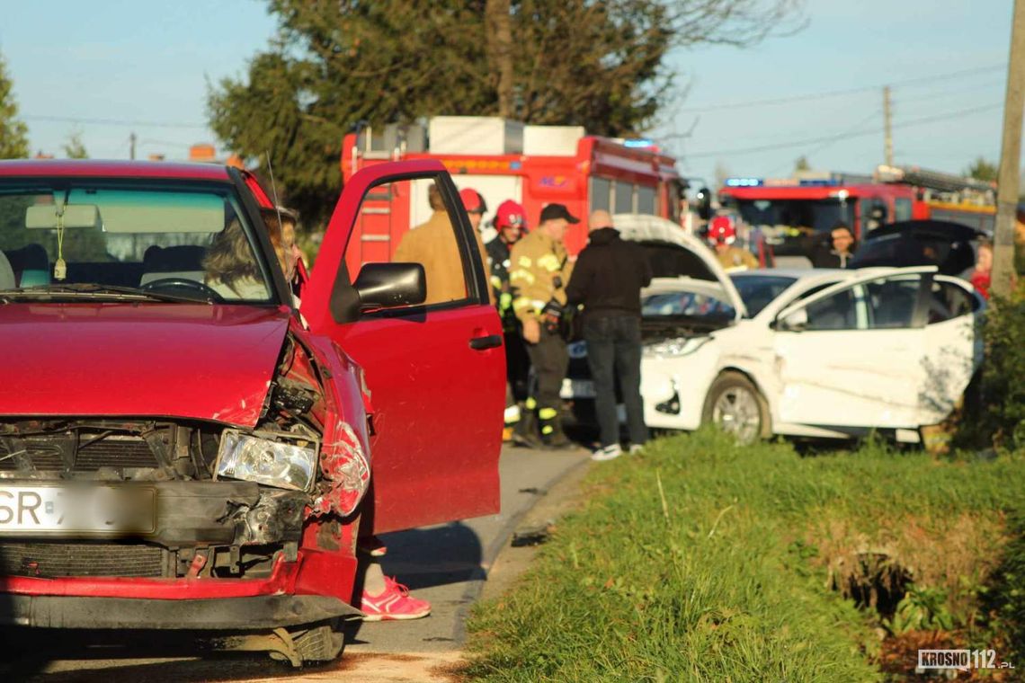 Szczepańcowa. Zderzenie dwóch samochodów