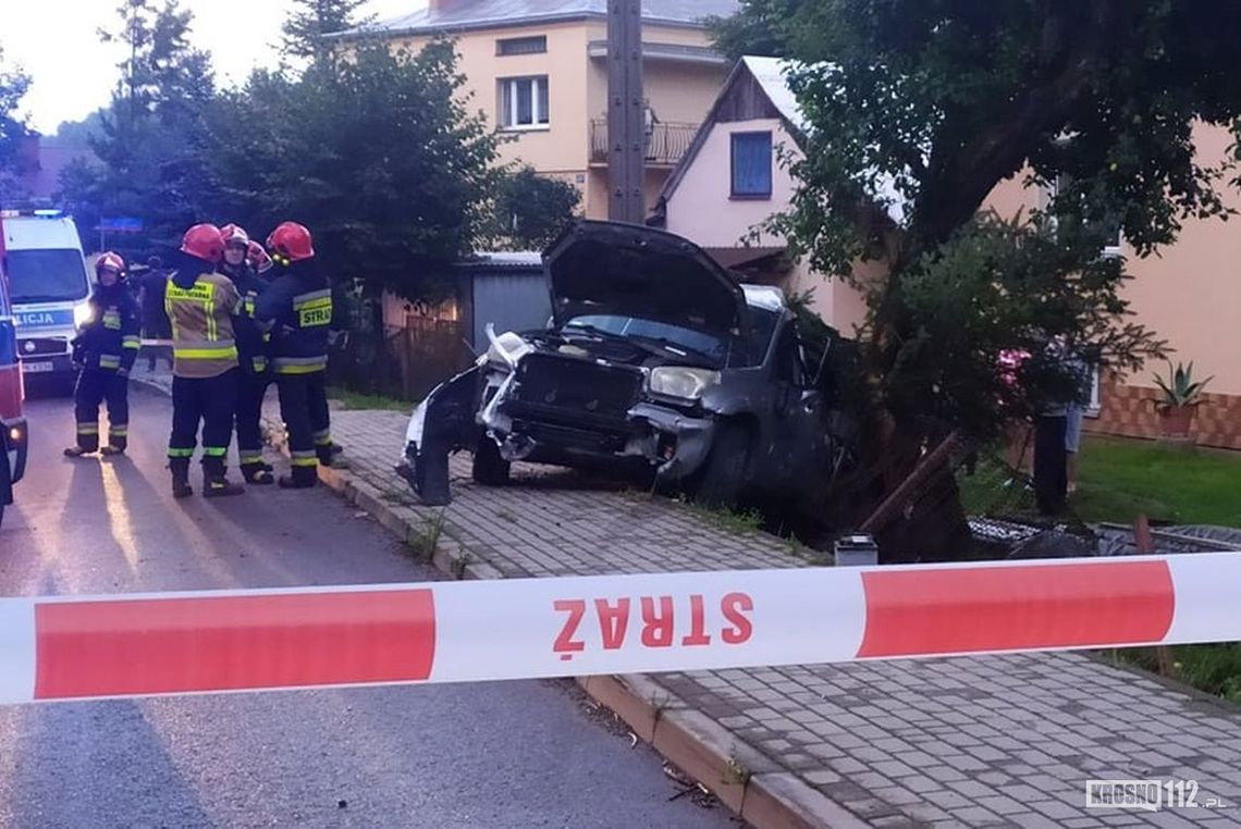 Toyotą zjechała z drogi. Kolizja w Rogach