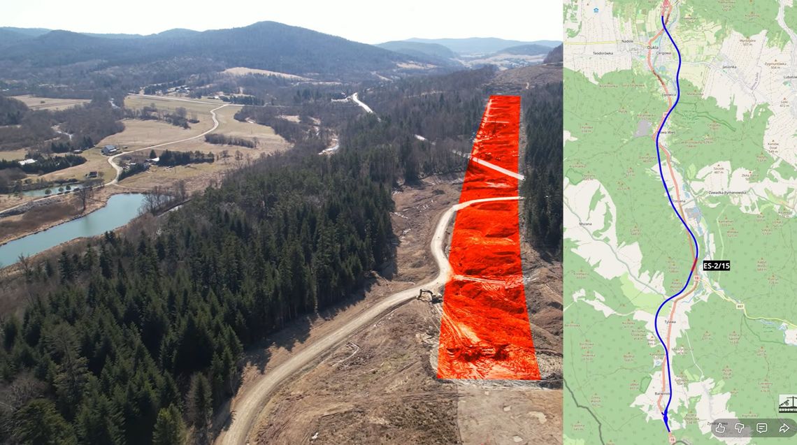 Trwa budowa odcinka S19 Dukla – Barwinek. Zobacz najnowsze wideo