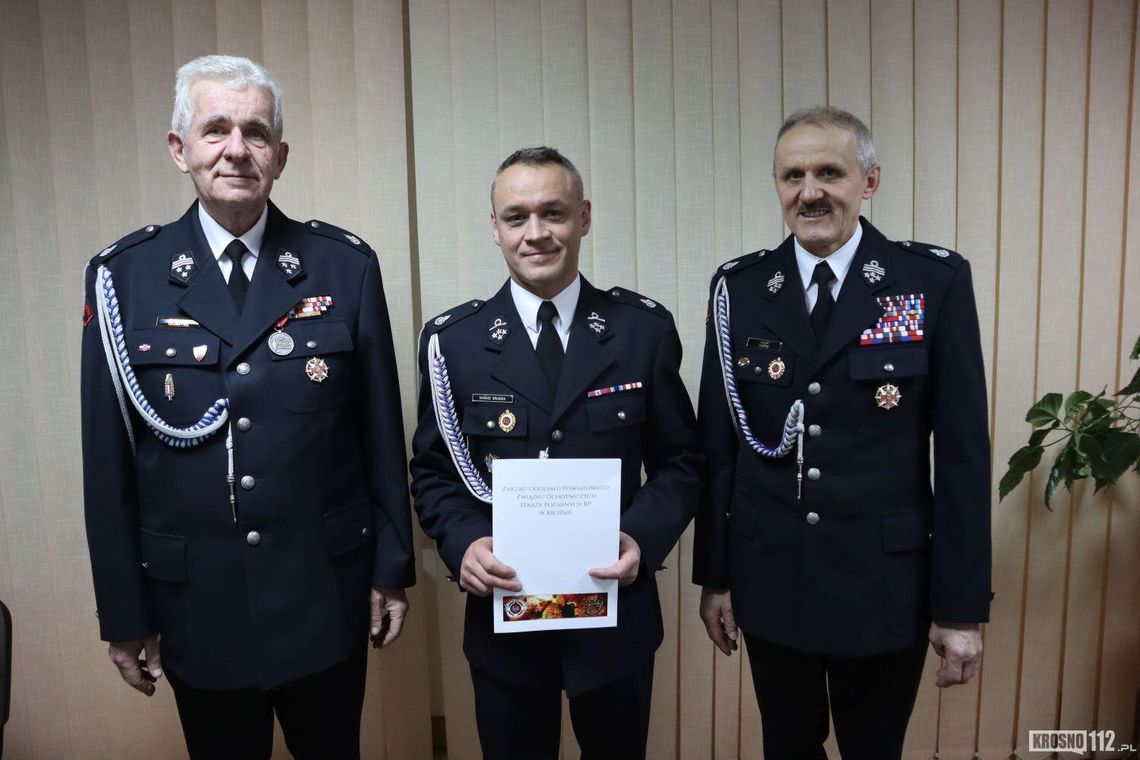 Uroczyste spotkanie Zarządu Oddziału Powiatowego ZOSP RP w Krośnie