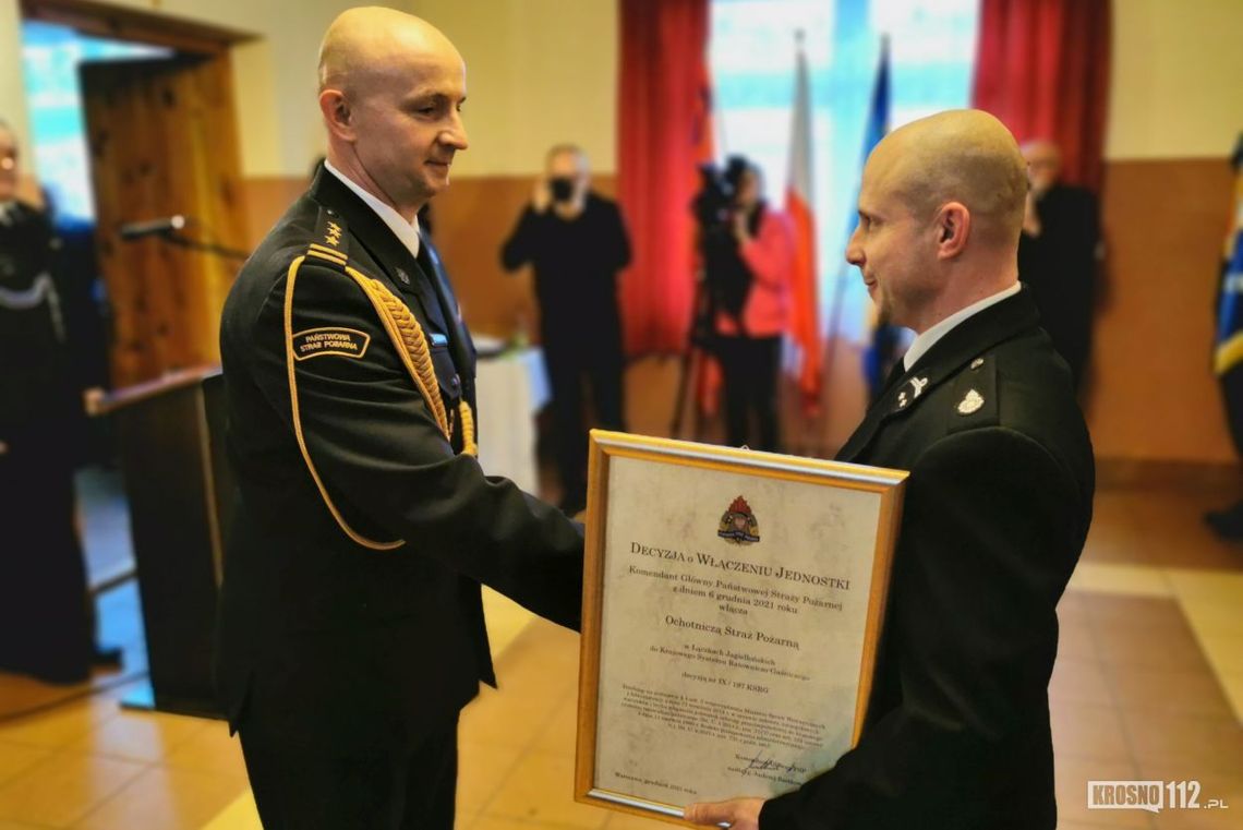 Uroczystość włączenia w struktury KSRG jednostki OSP Łączki Jagiellońskie