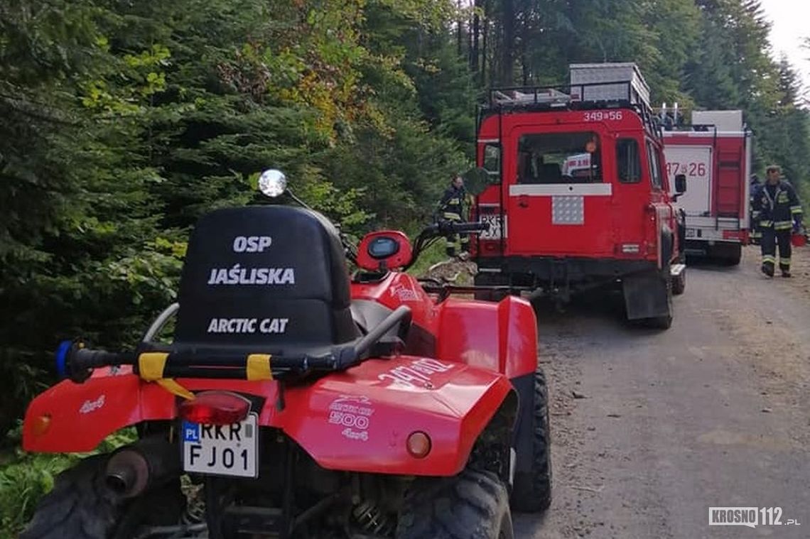 W lesie, w Woli Niżnej medycy i strażacy walczyli o życie kobiety
