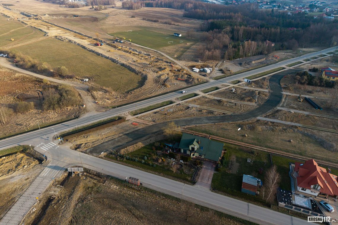 W Pustynach powstaje rondo i łącznik Krosna z S19 [POSTĘP PRAC]