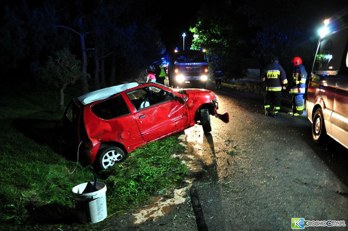 Węglówka: 17-latek pod wpływem alkoholu doprowadził do wypadku