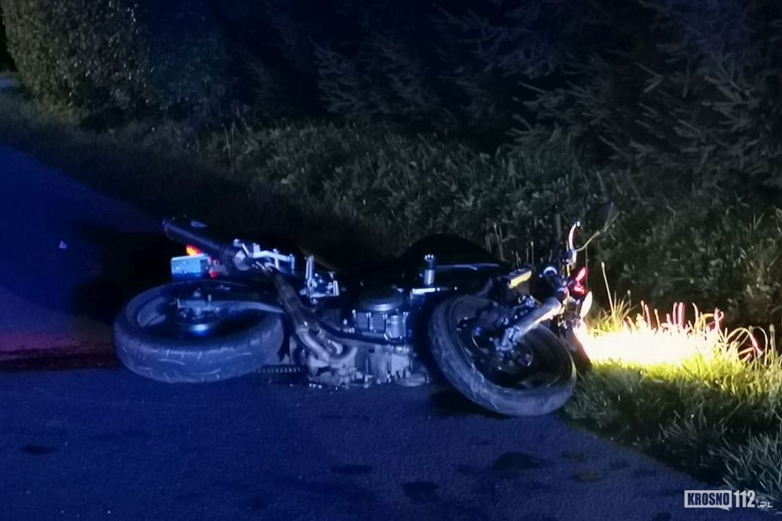 Wieczorny wypadek z udziałem motocyklisty w Odrzykoniu [AKTUALIZACJA]