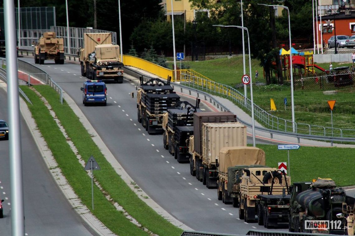 Wojskowe kolumny na drogach krajowych całego Podkarpacia