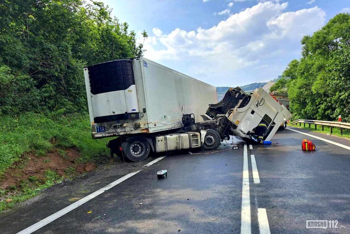 Wypadek ciężarówki na DK19 w Nowej Wsi. Droga zablokowana! [AKTUALIZACJA2]