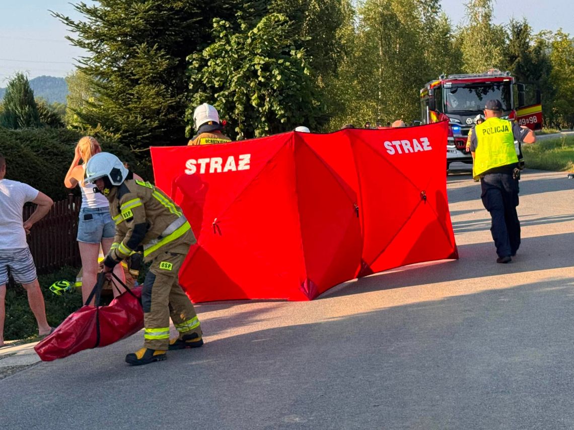 Wypadek motocyklisty w Wojaszówce