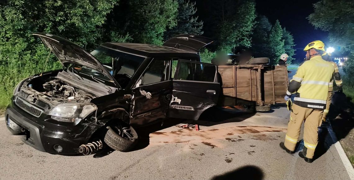 Wypadek na serpentynach. Droga pomiędzy Królikiem Polskim a Szklarami zablokowana Wypadek na serpentynach. Droga pomiędzy Królikiem Polskim a Szklarami zablokowana