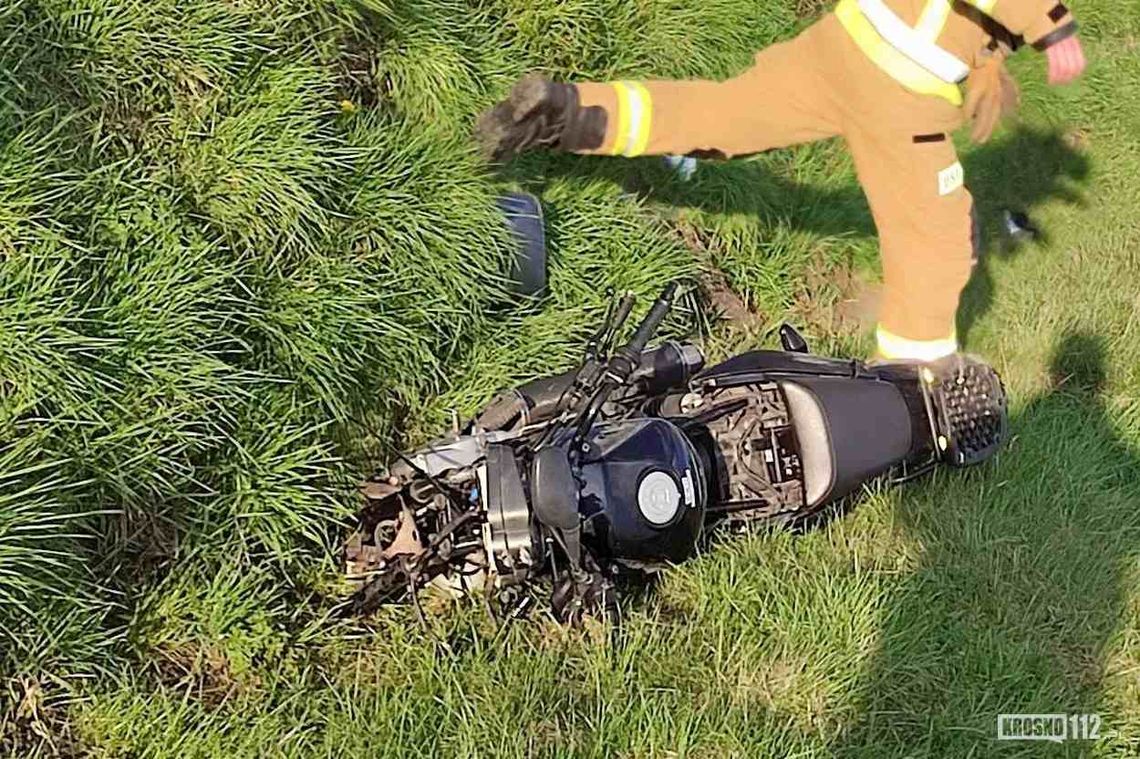 Wypadek w Jabłonicy Polskiej. 16-latek nie powinien wsiadać na motocykl