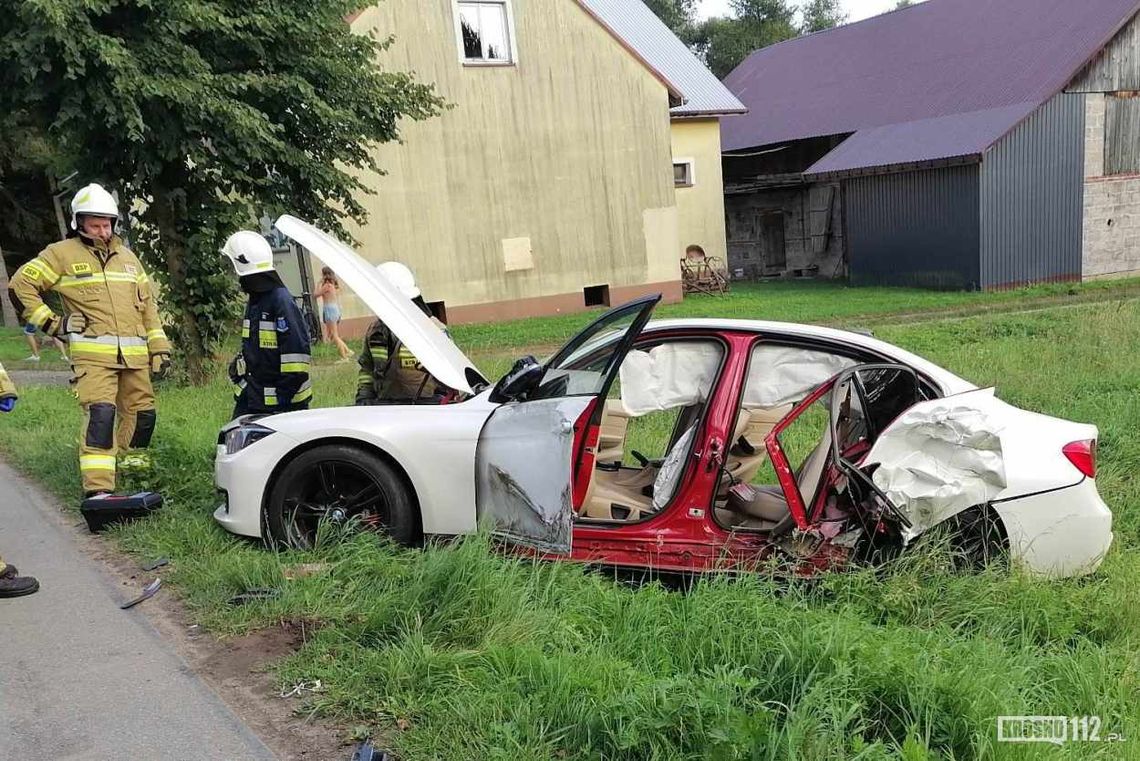 Wypadek w Węglówce. Ranna kobieta [AKTUALIZACJA 2]