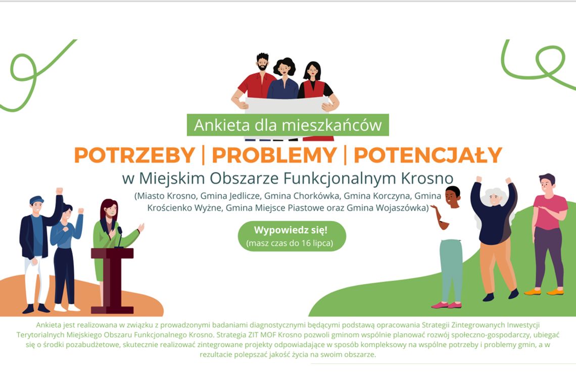 Wypełnij ankietę, która pomoże opracować Strategię Zintegrowanych Inwestycji Terytorialnych Miejskiego Obszaru Funkcjonalnego