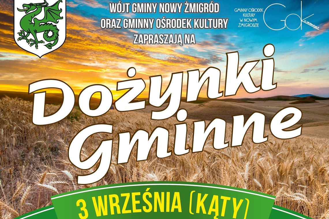 ZAPROSZENIE: Dożynki Gminne w Kątach