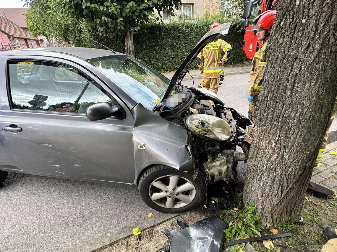 Zdarzenie drogowe na Paderewskiego w Krośnie