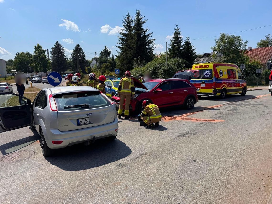 Zdarzenie drogowe na skrzyżowaniu Chopina z Wieniawskiego