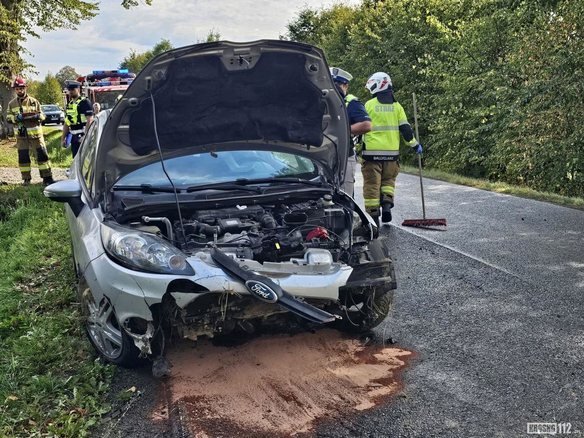 Zdarzenie drogowe na trasie Chorkówka - Zręcin Zdarzenie drogowe na trasie Chorkówka - Zręcin