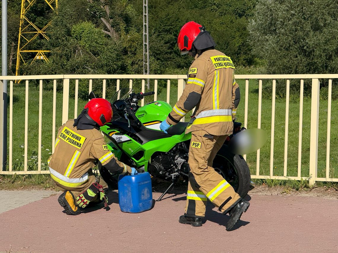 Zdarzenie drogowe z udziałem motocyklisty na ul. Marii Konopnickiej