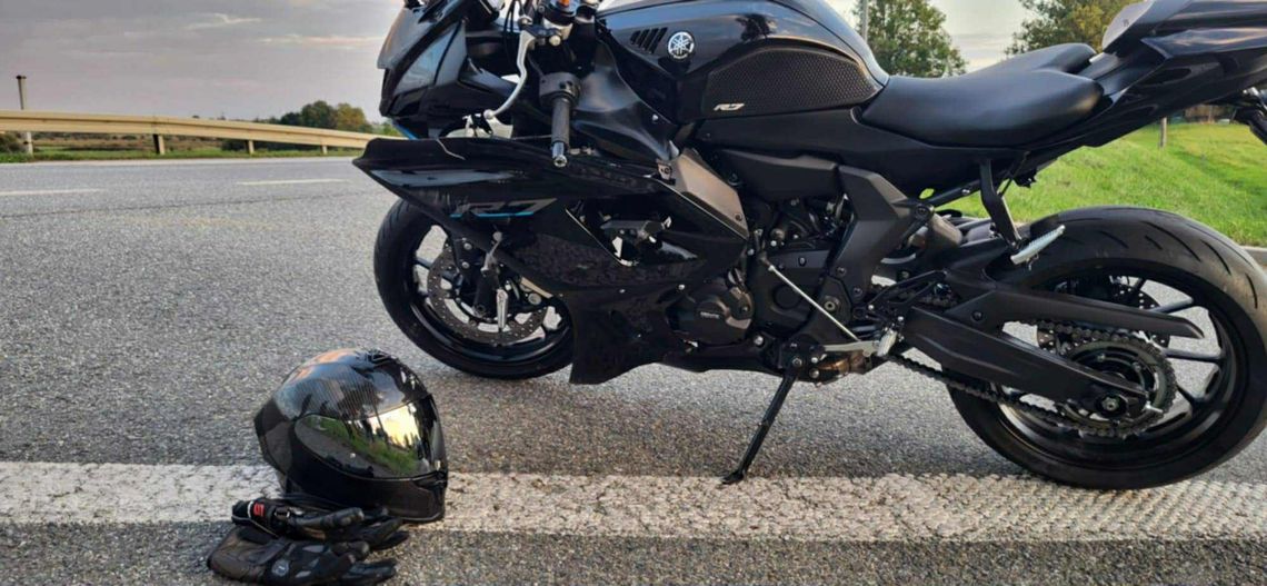 Zdarzenie motocyklisty z samochodem osobowym na DK28