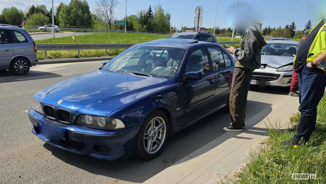 Zderzenie czterech samochodów na Podkarpackiej w Krośnie