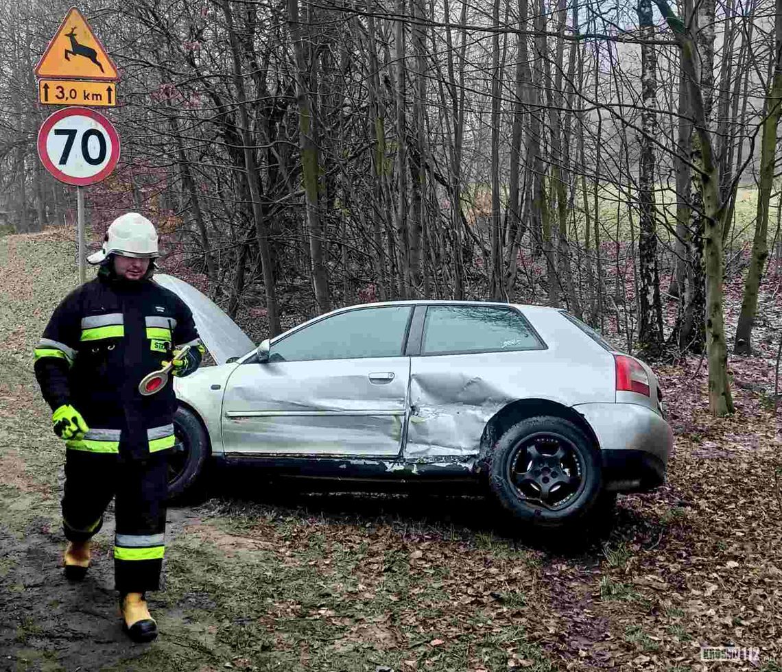 Zderzenie dwóch osobówek w Woli Komborskiej na DK19