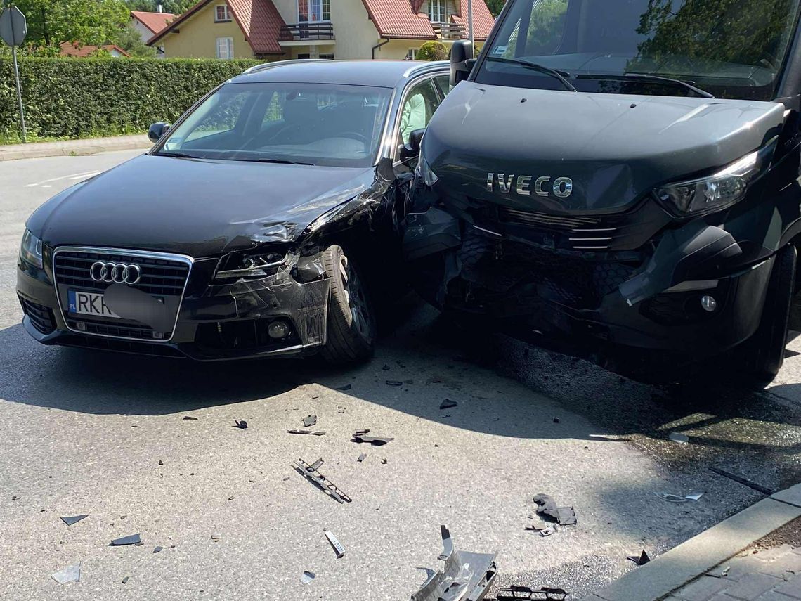 Zderzenie dwóch pojazdów w Krościenku Wyżnym