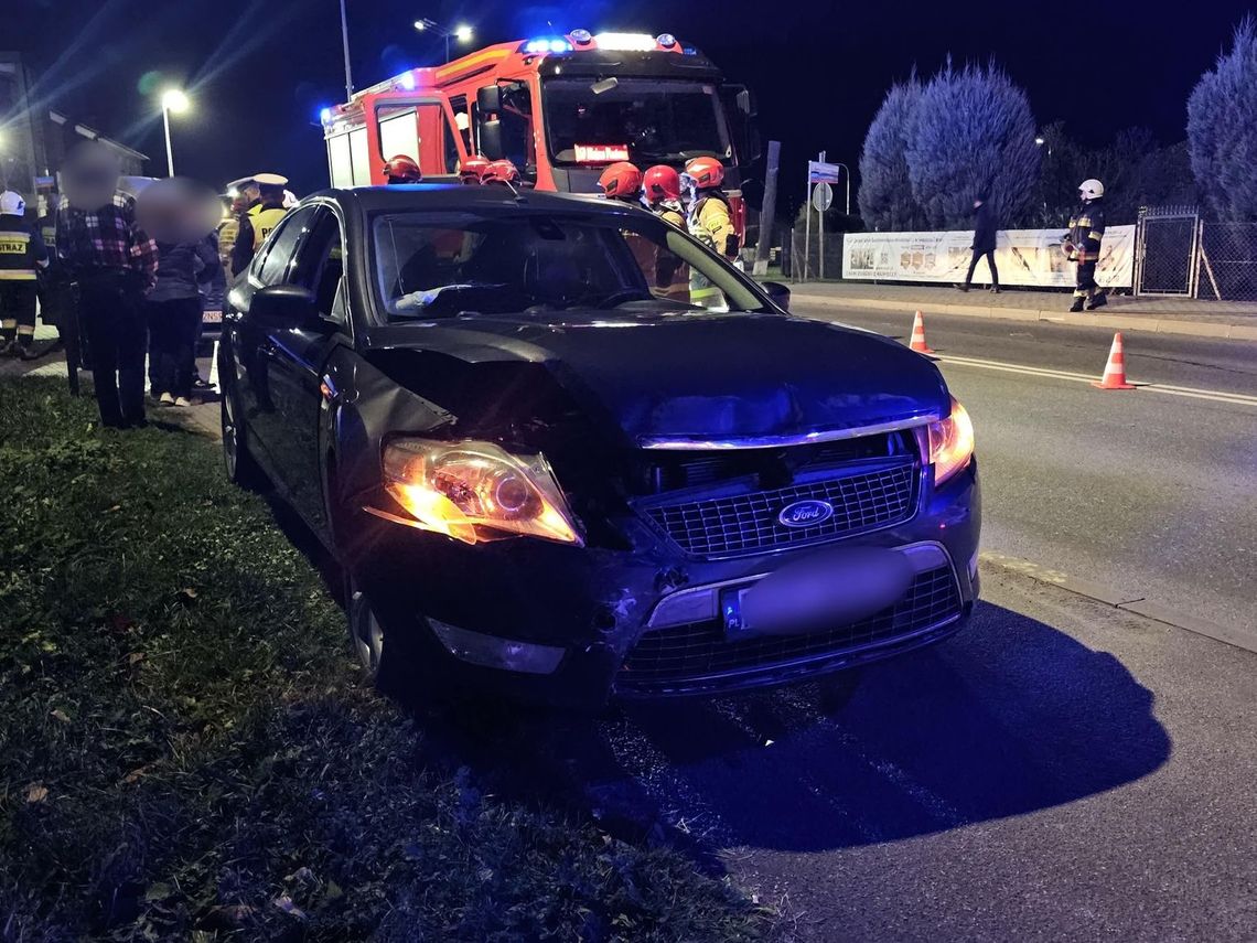 Zderzenie dwóch samochodów na DK28 w Miejscu Piastowym