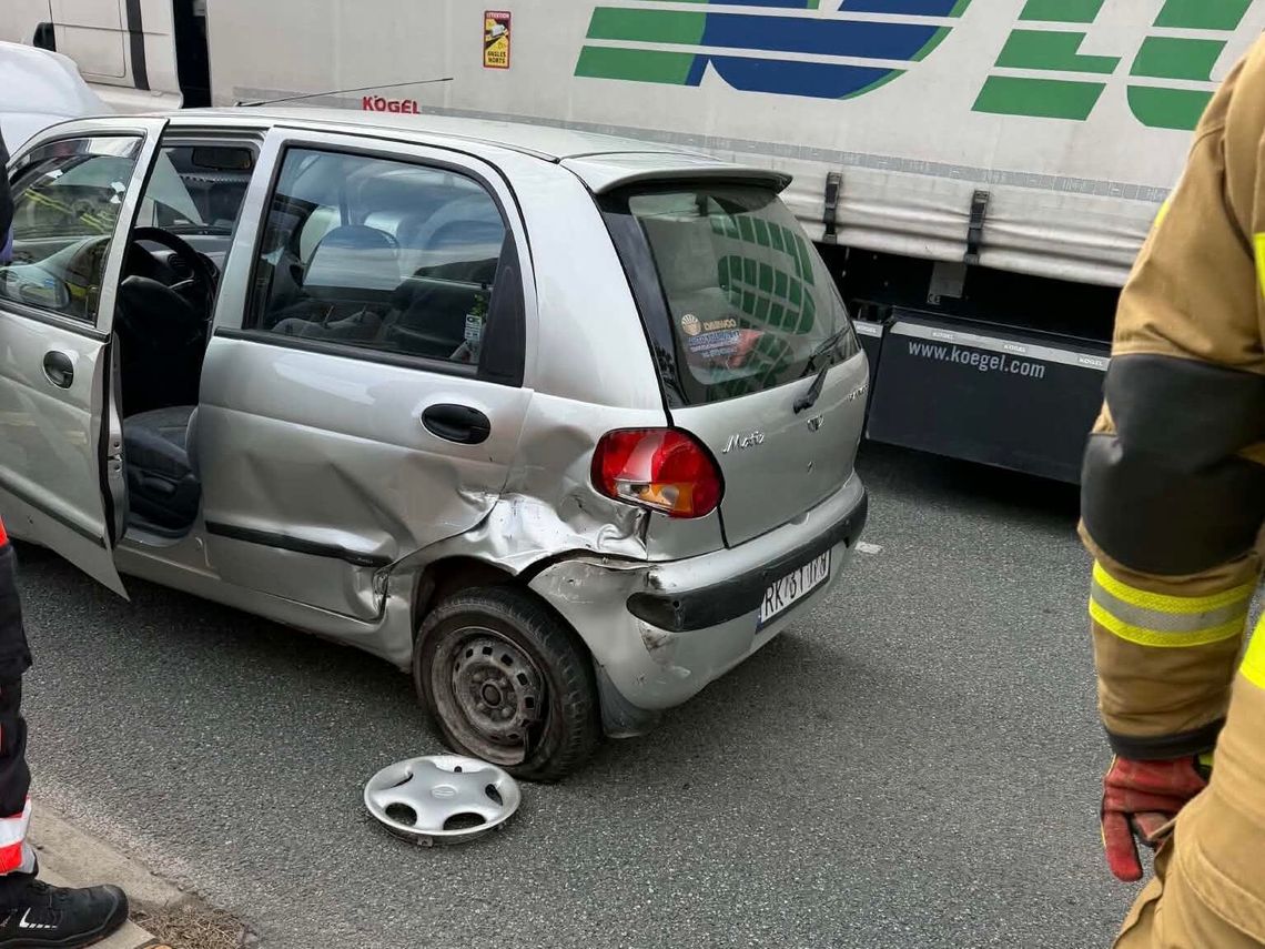 Zderzenie dwóch samochodów na Podkarpackiej Zderzenie dwóch samochodów na Podkarpackiej