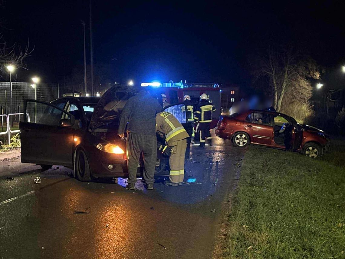 Zderzenie dwóch samochodów w Chorkówce