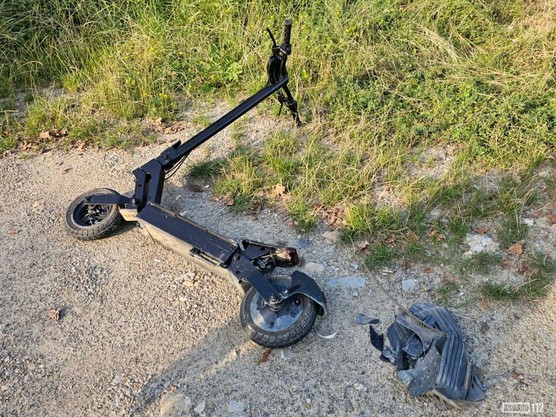 Zderzenie hulajnogi z samochodem w Lubatowej Zderzenie hulajnogi z samochodem w Lubatowej